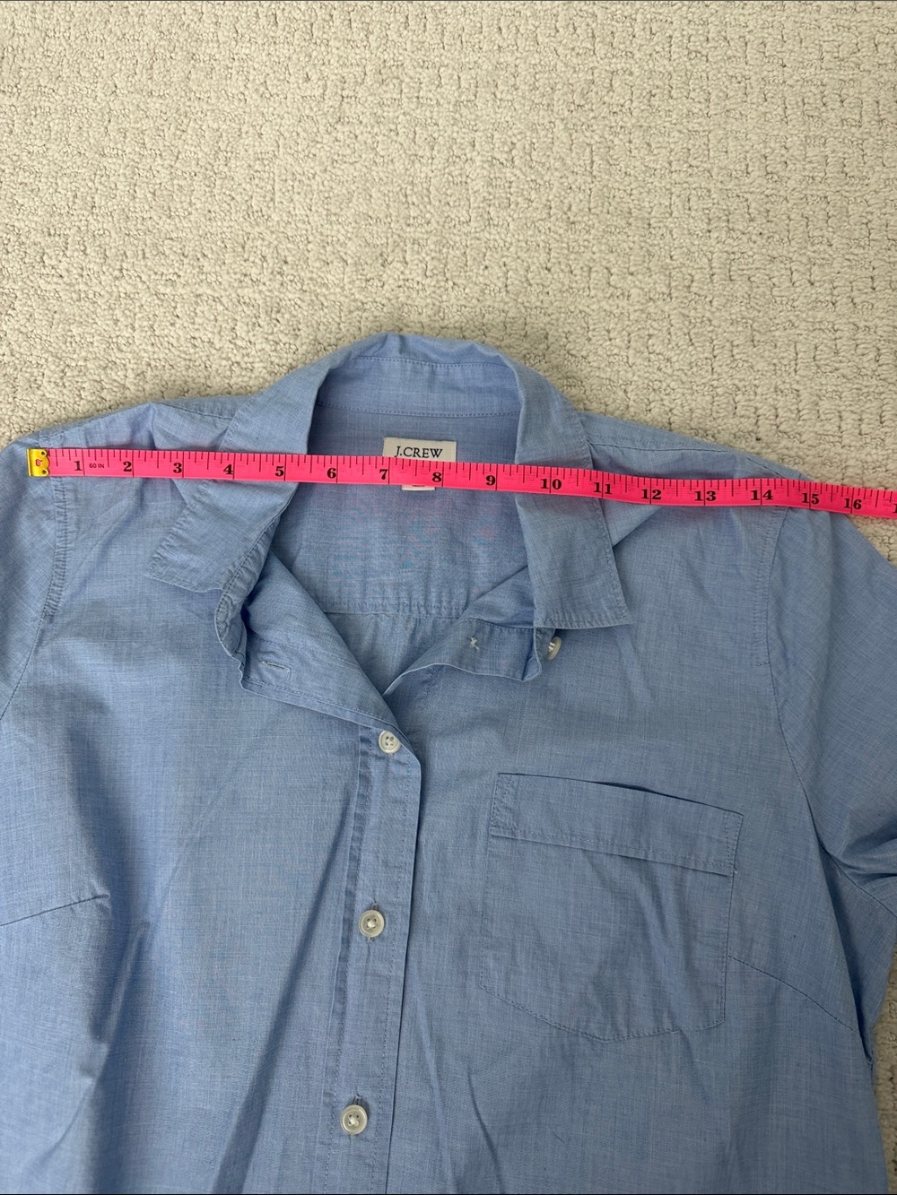 J. Crew Light Blue womens Casual Button-Down Shirt 100% Cotton - Picture 10 of 11
